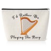 Harp Lover Gift Makeup Bag Harp Player Gift Harp Themed