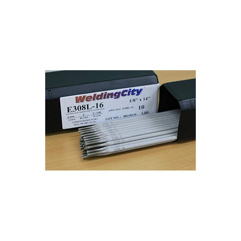 WeldingCity 4.4-Lb Stainless Steel Stick Welding Electrodes E308L-16 1/8" Rods