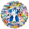 50Pcs Robocar Poli Stickers, Korean Children's Animation Decals for Laptops