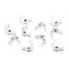 925 Sterling Silver Knot Covers Crimps Threading Beads Caps Foldable