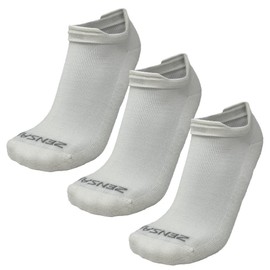 Zensah Alpaca Wool Running Socks - Cozy No Show Alpaca Socks, USA Made for Men and Women (3 Pairs - White, Large)