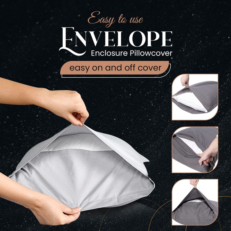 Sunshine Comforts Pillow Cases 4 pack -Microfiber luxury Pillow Cases/Pillow