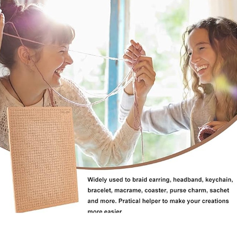 Braiding Board Reusable Lightweight Portable Grids Braiding Board for Braiding