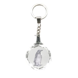 Deluxebase Crystal Silhouette Keychains - Penguin from Crystal Glass Animal Keyring for Women, Men, Boys and Girls.