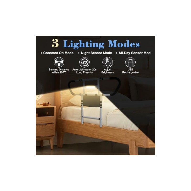 Bed Rails for Elderly Adults Safety: Adjustable Bedside Assist Rails