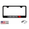 Reflective Mustang Coyote Black Stainless Steel License Plate Frame Ford