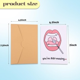 Dentist Thank You Cards You Are Amazing Card Dental Hygienist Assistant Gifts for Women Men Blank Funny Greeting Cards for Adults Kids Dental Student Gifts,Teeth Oral Card for Doctor Nurse