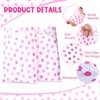 Cholemy 100 Pcs Pink Polka Dot Gift Bags with Handles
