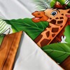 YUANZU Kids Curtains - Boys Girls Cartoons Jungle Forest Animals