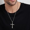 Men Cross Necklace Large Cross Necklace for Men Stainless Steel