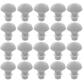cyclingcolors 20 x Cover Caps Plastic White Diameter 15.5 mm x 7.5 – 9 mm Lamellar Plugs Screw Caps Protective Caps Round Plugs Plugs End Caps Blind Hole Blind Plugs Cover Furniture