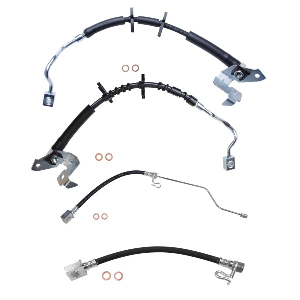 Sunsong Front & Rear Left & Right Brake Hydraulic Hose