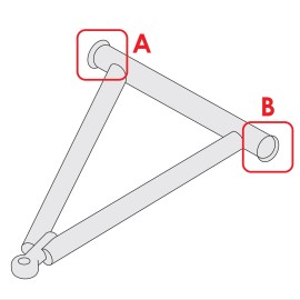 Caltric Front A Arm Bushing Kit For Polaris Xplorer 300 95-99 / 400 99-02 / 500 1997