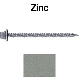 #10 Metal ROOFING SCREWS: (250) 10 x 3" Galvanized Hex Head Sheet Metal Roof Screw. Self starting metal to wood siding screws. EPDM washer. No Paint