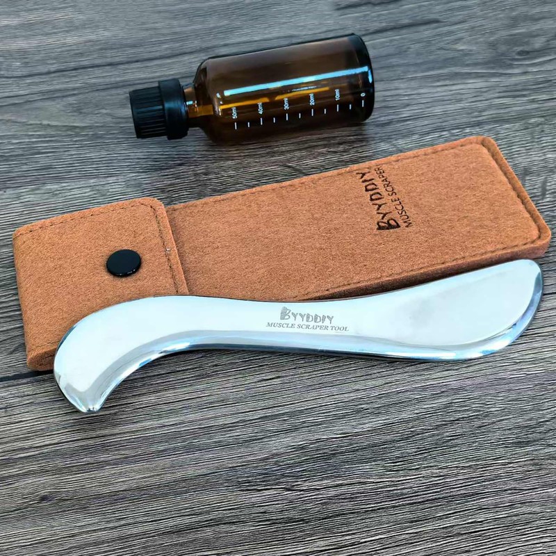 BYYDDIY Single-Bevel Stainless Steel Gua Sha Muscle Scraper Tool,Muscle Scraping
