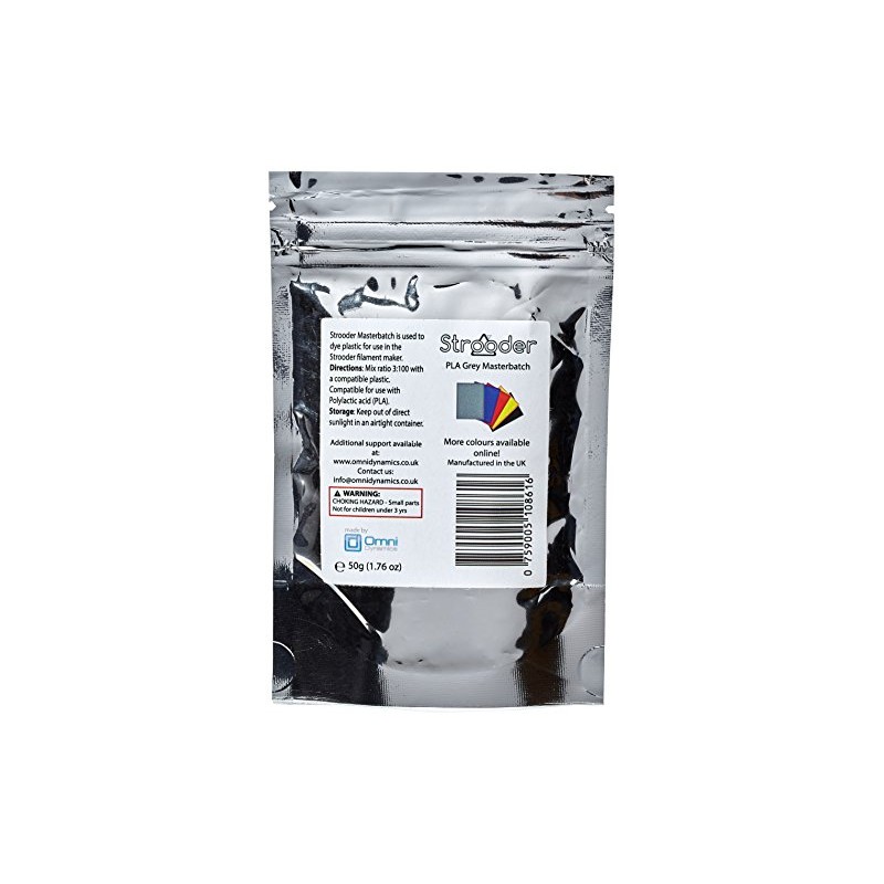 Strooder PLA-MBG Master batch colorant for PLA, 50 g, Grey