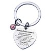Rebundex Keyring with engraving heart gift for daughter for Christmas,