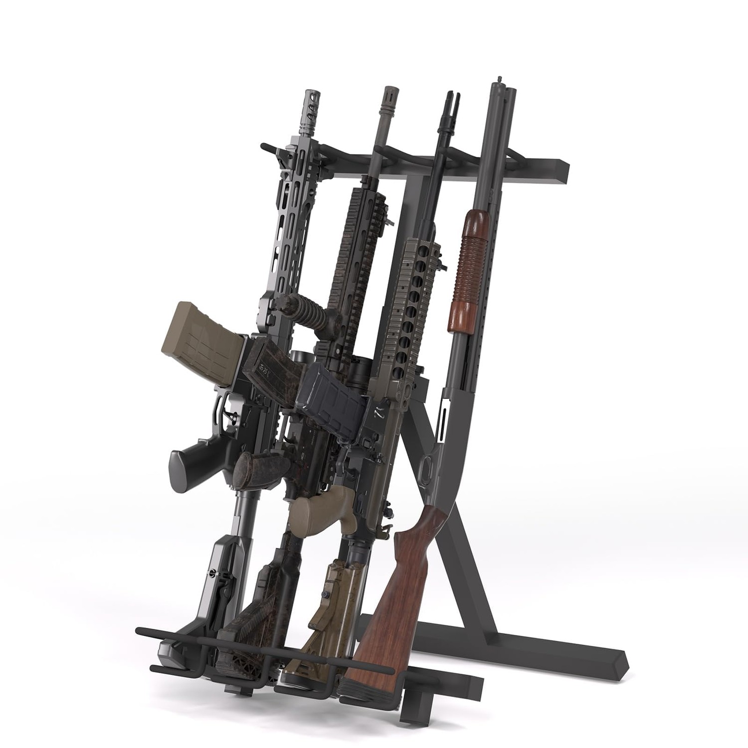 Nonkky Gun Rack, Portable Folding Rifle Rack Stand, Vertical Floor ...