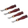 4pcs Leather Edgers Sharp Professional Trimming Working Kit with Wooden