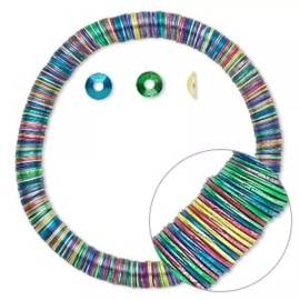 Platinum Bead Cap, 300 Multi Jewel Tone Smooth Steel 6x1.5mm Cone to Fit 6-8mm Beads *