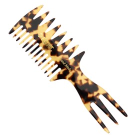 G.B.KENT Handmade Fishtail Hair Comb Mesh Comb British Royal 57T (Leopard Color)