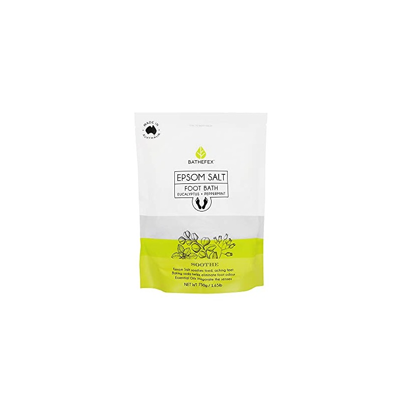 Bathefex Epsom Salt Foot Bath with Eucal and Peppermint, 750g