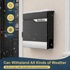 Modern Black Mailbox Wall Mount for Outside, Large Locking Security
