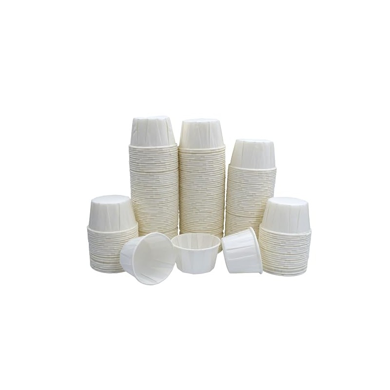 250 x 2oz/60ml Round Waxed Paper Souffle Pots, Ideal for