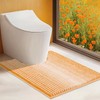 CYMAY Chenille Toilet Rugs U Shaped, Non Slip Toilet Mats