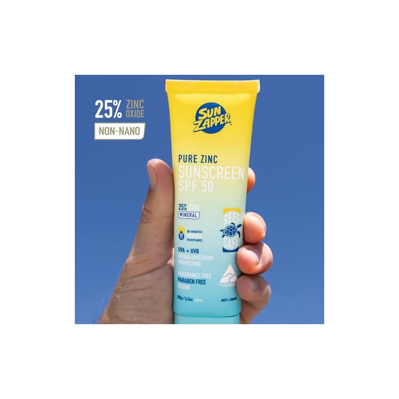Sun Zapper Pure Zinc Sunscreen Bloqueador Solar SPF 50 Reef