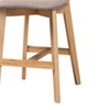 Baxton Studio Dannell Counter Stools, Set of 2, Grey/Natural Oak/Light