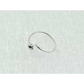 Unbranded 2 Pack 20g 7/16" Sterling Silver Nose Ring Hoop With Fixed Bead Body Jewelry