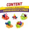 SUPERTHINGS LEGENDS - Super Vehicles 4 Pack. Assorted pack of