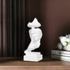 Living Room Accent Home Decor,White Silence is Golden Statue Study