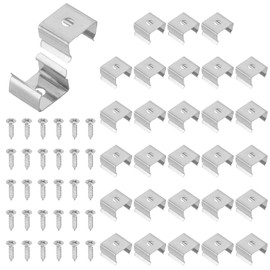 PATIKIL Neon Rope Light Mounting Brackets, 30 Pcs Neon LED Lights Stainless Steel Install Fixing Clips Accessories for 9.5-12mm Silicone Neon Sign Flex Strip Lighting