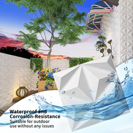 Art3d 20 Pack Decorative 3D Wall Panels, 19 Sq.Feet PVC Interior Wall Décor, 11.8"x11.8", White