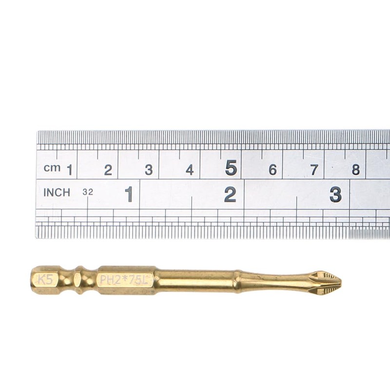 AUTOTOOLHOME 3 inch Titanium Coated Magnetic PH2 Anti Slip Screwdriver