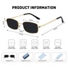 Fozono Rectangle Sunglasses for Women 90s Retro Small Narrow Square