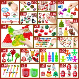 Christmas Toys Assortment For Kids Party Favors, Stocking Stuffers for Kids,Goodie Bag Stuffers, Gifts Prizes For Classroom Rewards, Stuff Fillers for Advent Calendar, Birthday Pinata Stuffers