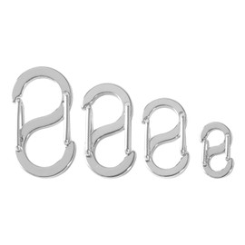 Hopzab 4 Pcs Double Opening Lobster Clasps, Stainless Steel Necklace and Bracelet Connectors, Shortener Clasps for Jewelry Making and DIY Repair, Charm Clasp and Chain Closure(Silver)