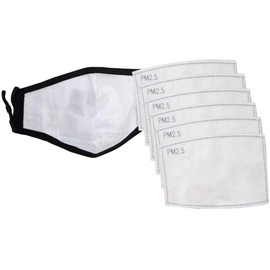 Anti Pollution Mask Breathable Washable With 6 Replaceable Filters Dust Mask Foldable Face Mask Reusable Protection with Activated Filters, Unisex, Adjustable Nosepiece Title