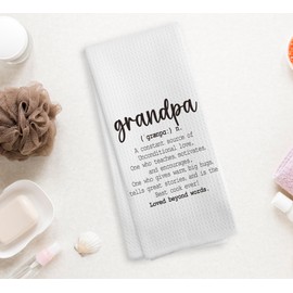 NOQL Grandpapa Kitchen Towels and Dishcloths, Grandpa Gifts, Gifts for Grandpa, for Grandpa, Grandparents Drying Cloth Hand Towels Tea Towels for Bathroom Kitchen, 6×24 Inches