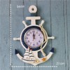 BESPORTBLE Anchor Clock Mediterranean Style Wall Clock Beach Sea Theme