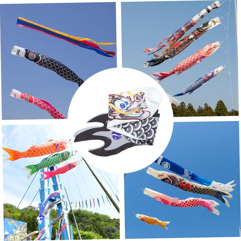 ORFOFE Dragon Windsock Garden Hanging Decoration Dragon Pattern Flag for