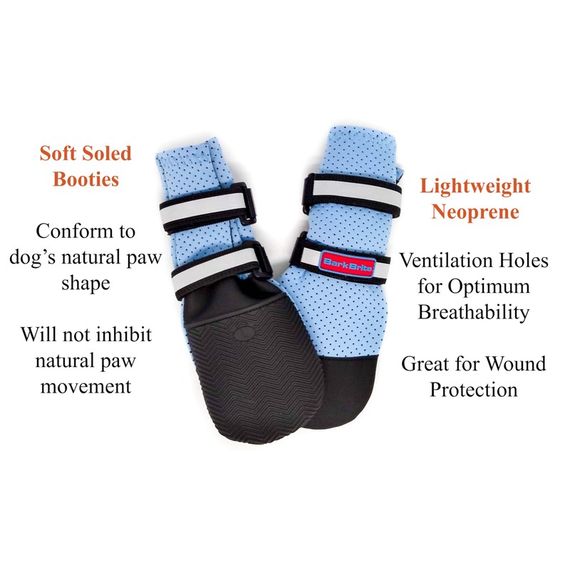 Bark Brite Lightweight Neoprene Paw Protector Dog Boots Designed for
