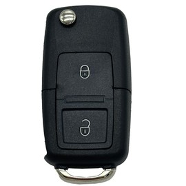 Replacement Key Fob Shell Compatible with Volkswagen 2 Button Remote Flip Folding Car Key Shell for VW MK4 Bora Golf 4 5 6 Passat Polo Bora Touran Key Fob Shell.
