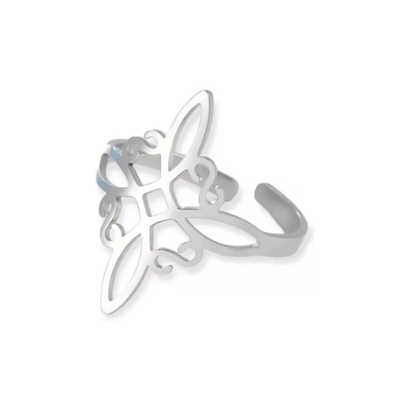 Jextech Anillo Nudo De Bruja Wiccan Celta Acero Amuleto Protección