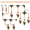 Copadri 50pcs Drip Emitters for 1/4" Irrigation Tubing, Easy Connect