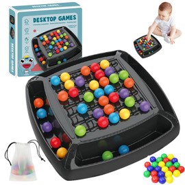 Intellectual Chess Board Double Duel, Board Game Balls, Elimination Board Game, Intellectual Chess Board, Intellectual Game Board for Adults and Children (Modern, Grain, 48)