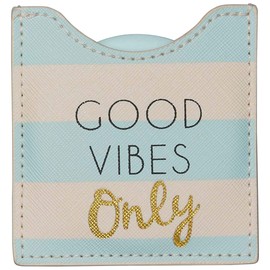 DRAEGER PARIS 1886 Good vibes only - Specchio rotondo da taschino portare ovunque, ideale come regalo di compleanno, per tutte occasioni, dimensioni: 8,5 cm x